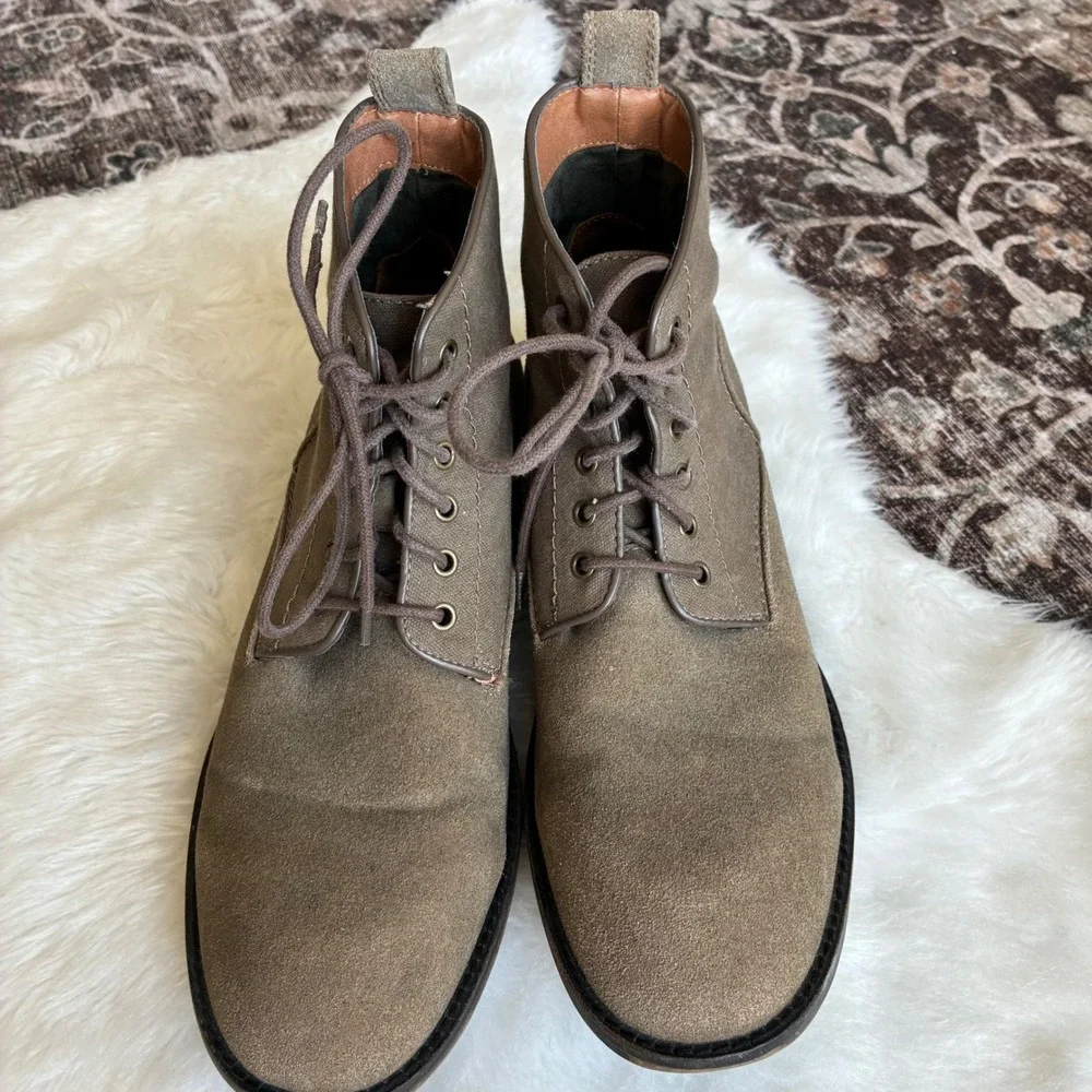GUESS Mens Chukka Desert Boots Brown Taupe Lace Up Ankle GMEAMON Size 12